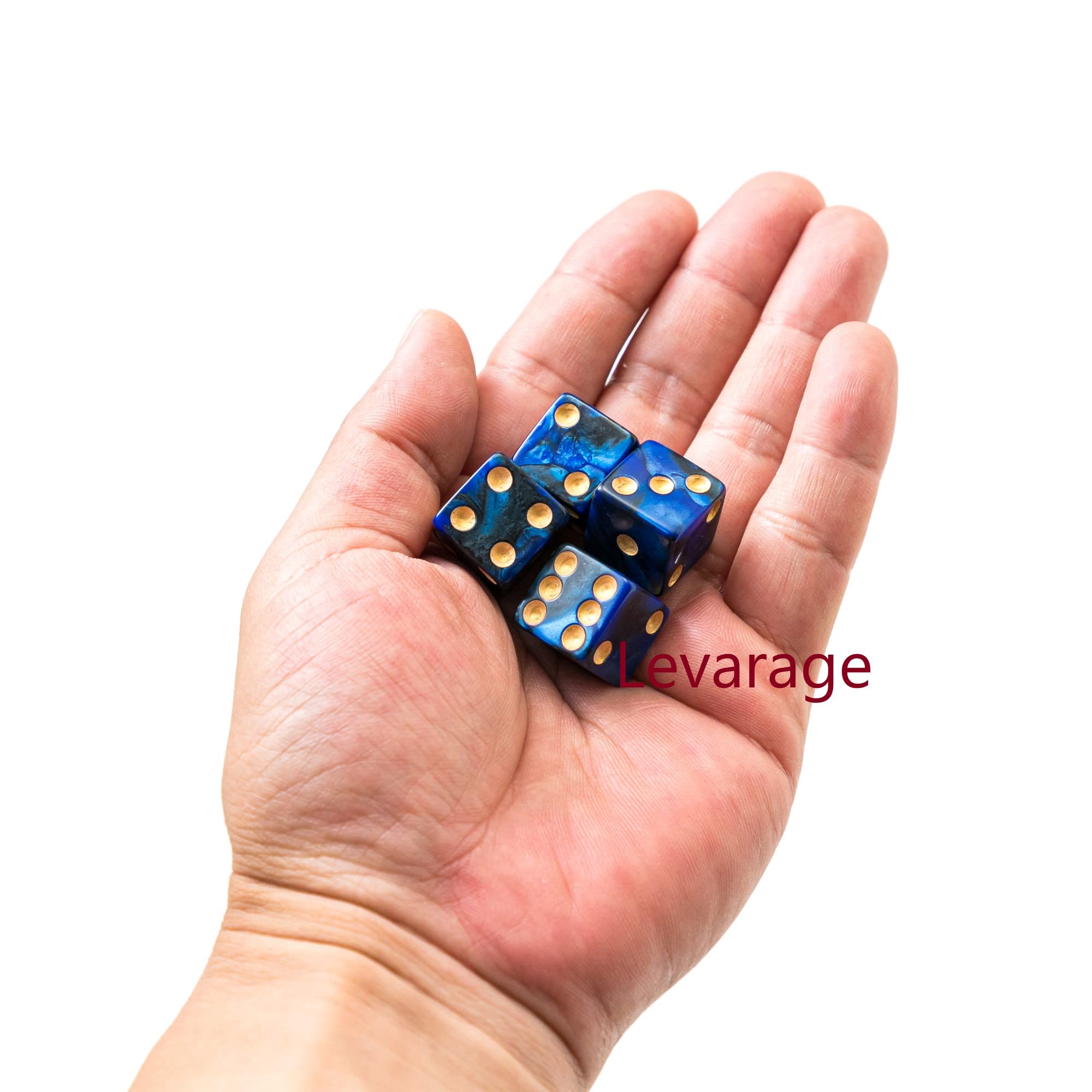 Amazon | Levarage 0020 サイコロ マーブル 青 4個組 dice さいころ